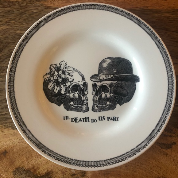 Til Death Do Us Part Salad Plates set of 4 - Picture 2 of 4